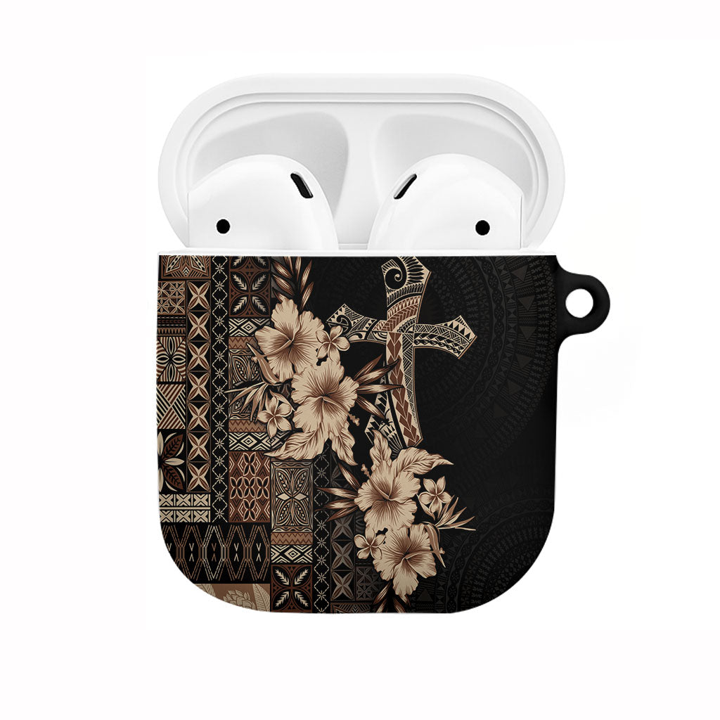 Samoa AIGA Mamanu Siapo Malu Motifs AirPods Case Black Ver