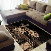 Samoa AIGA Mamanu Siapo Malu Motifs Area Rug Black Ver