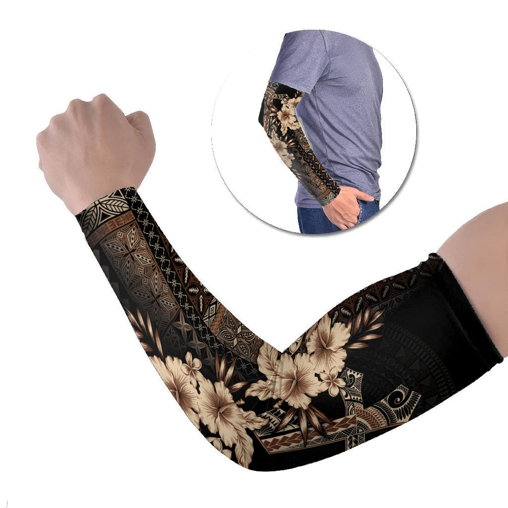 Samoa AIGA Mamanu Siapo Malu Motifs Arm Sleeves Black Ver