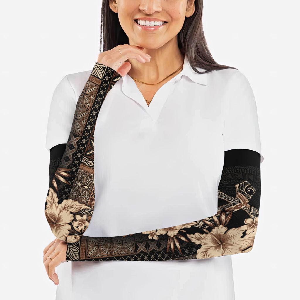 Samoa AIGA Mamanu Siapo Malu Motifs Arm Sleeves Black Ver
