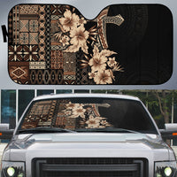 Samoa AIGA Mamanu Siapo Malu Motifs Auto Sun Shade Black Ver