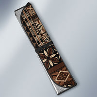 Samoa AIGA Mamanu Siapo Malu Motifs Auto Sun Shade Black Ver