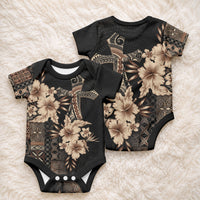 Samoa AIGA Mamanu Siapo Malu Motifs Baby Onesie Black Ver