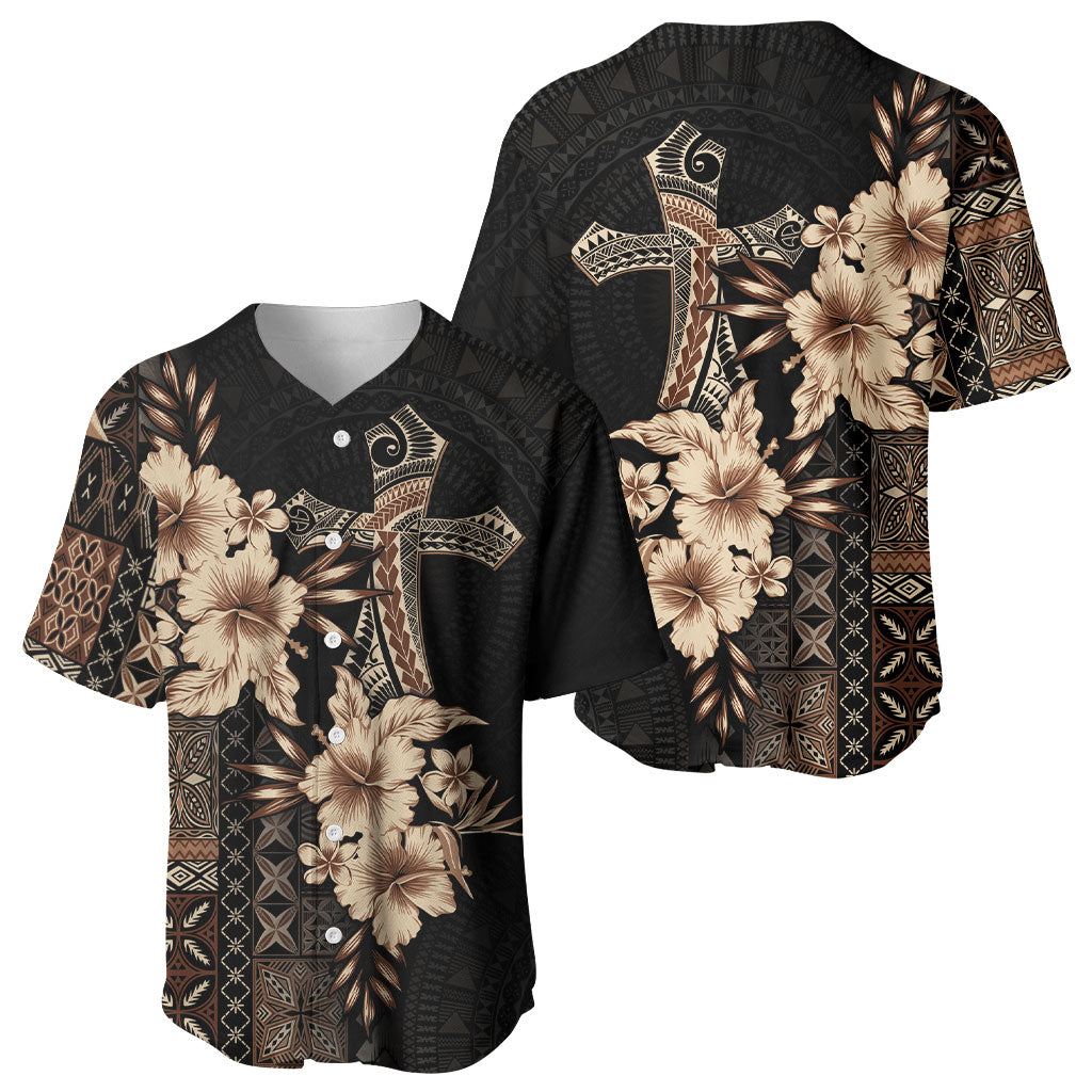 Samoa AIGA Mamanu Siapo Malu Motifs Baseball Jersey Black Ver