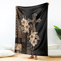 Samoa AIGA Mamanu Siapo Malu Motifs Blanket Black Ver