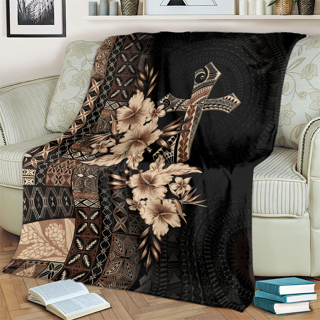 Samoa AIGA Mamanu Siapo Malu Motifs Blanket Black Ver