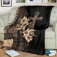 Samoa AIGA Mamanu Siapo Malu Motifs Blanket Black Ver