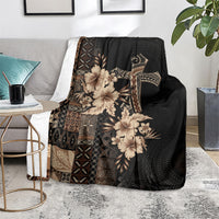 Samoa AIGA Mamanu Siapo Malu Motifs Blanket Black Ver