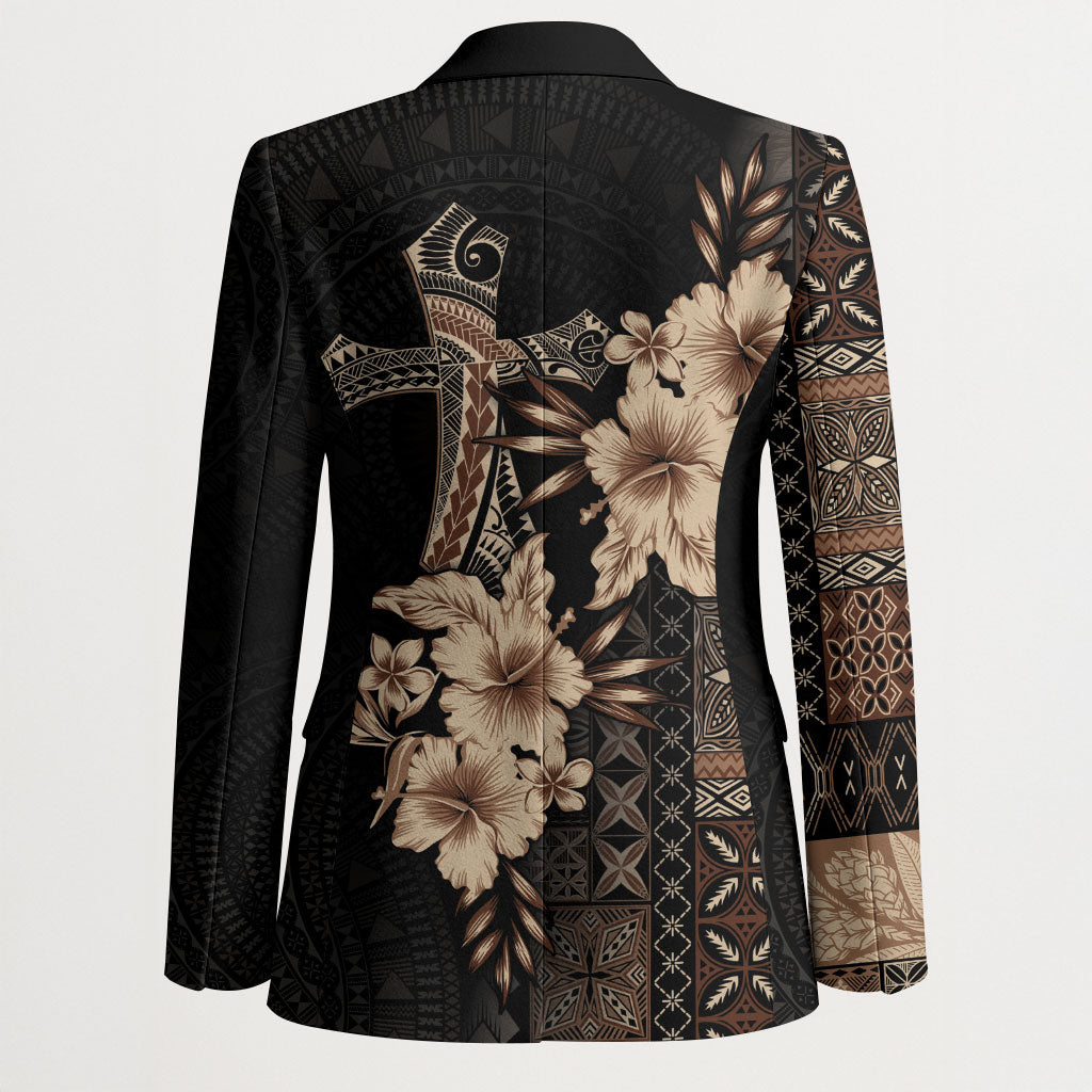Samoa AIGA Mamanu Siapo Malu Motifs Blazer Black Ver