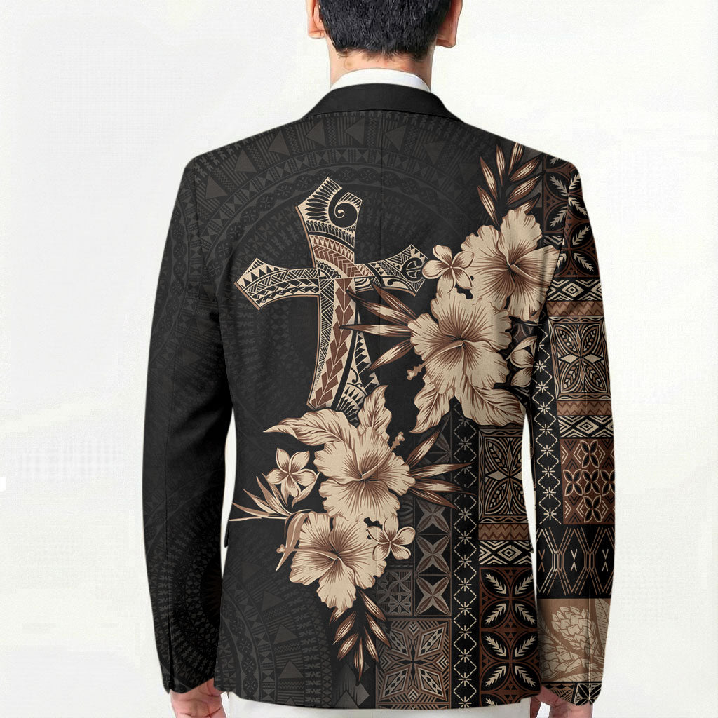 Samoa AIGA Mamanu Siapo Malu Motifs Blazer Black Ver