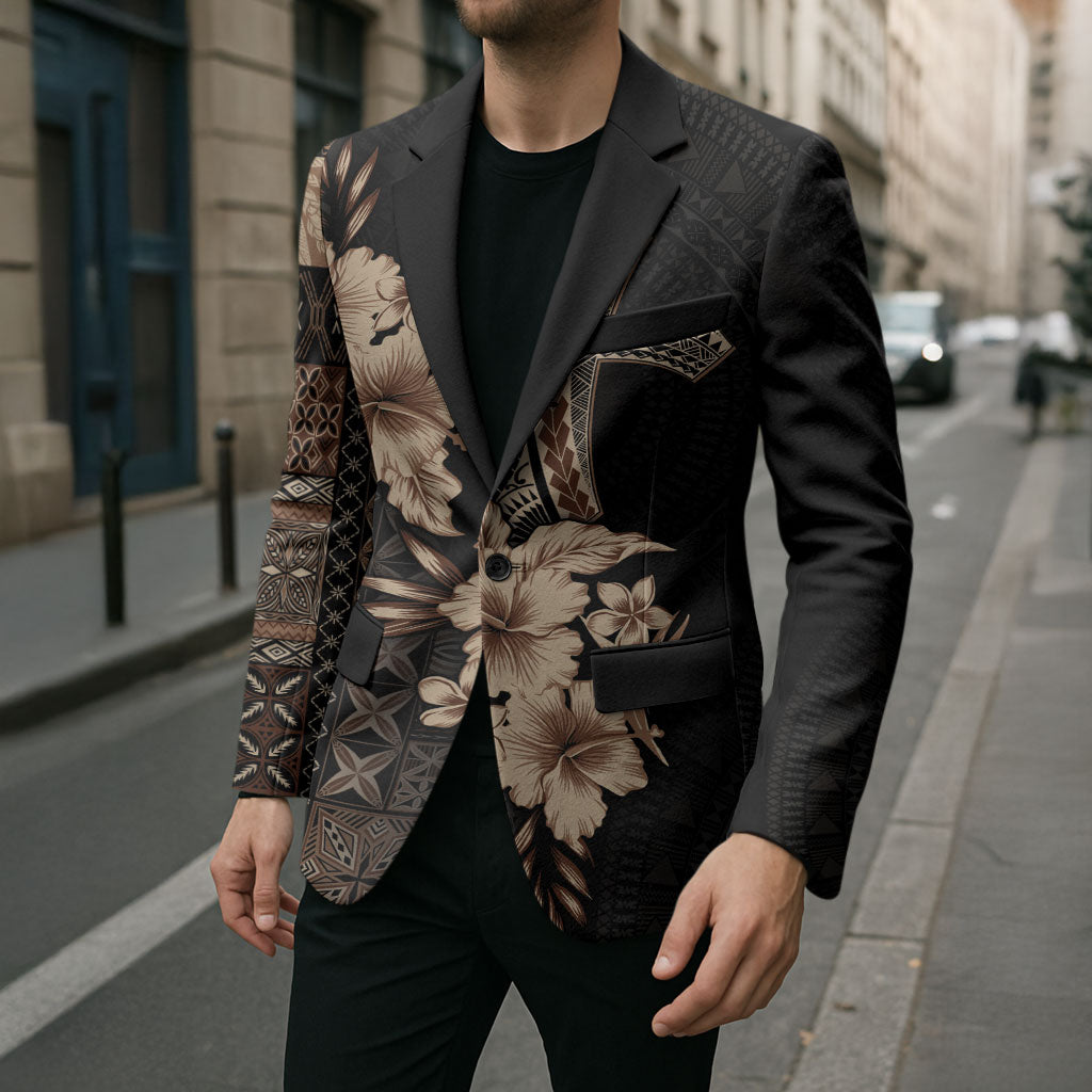 Samoa AIGA Mamanu Siapo Malu Motifs Blazer Black Ver