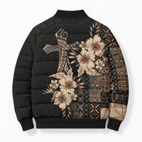 Samoa AIGA Mamanu Siapo Malu Motifs Bomber Puffer Jacket Black Ver