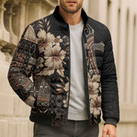 Samoa AIGA Mamanu Siapo Malu Motifs Bomber Puffer Jacket Black Ver