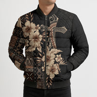 Samoa AIGA Mamanu Siapo Malu Motifs Bomber Puffer Jacket Black Ver