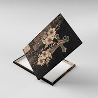 Samoa AIGA Mamanu Siapo Malu Motifs Canvas Wall Art Black Ver