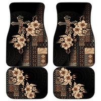 Samoa AIGA Mamanu Siapo Malu Motifs Car Mats Black Ver