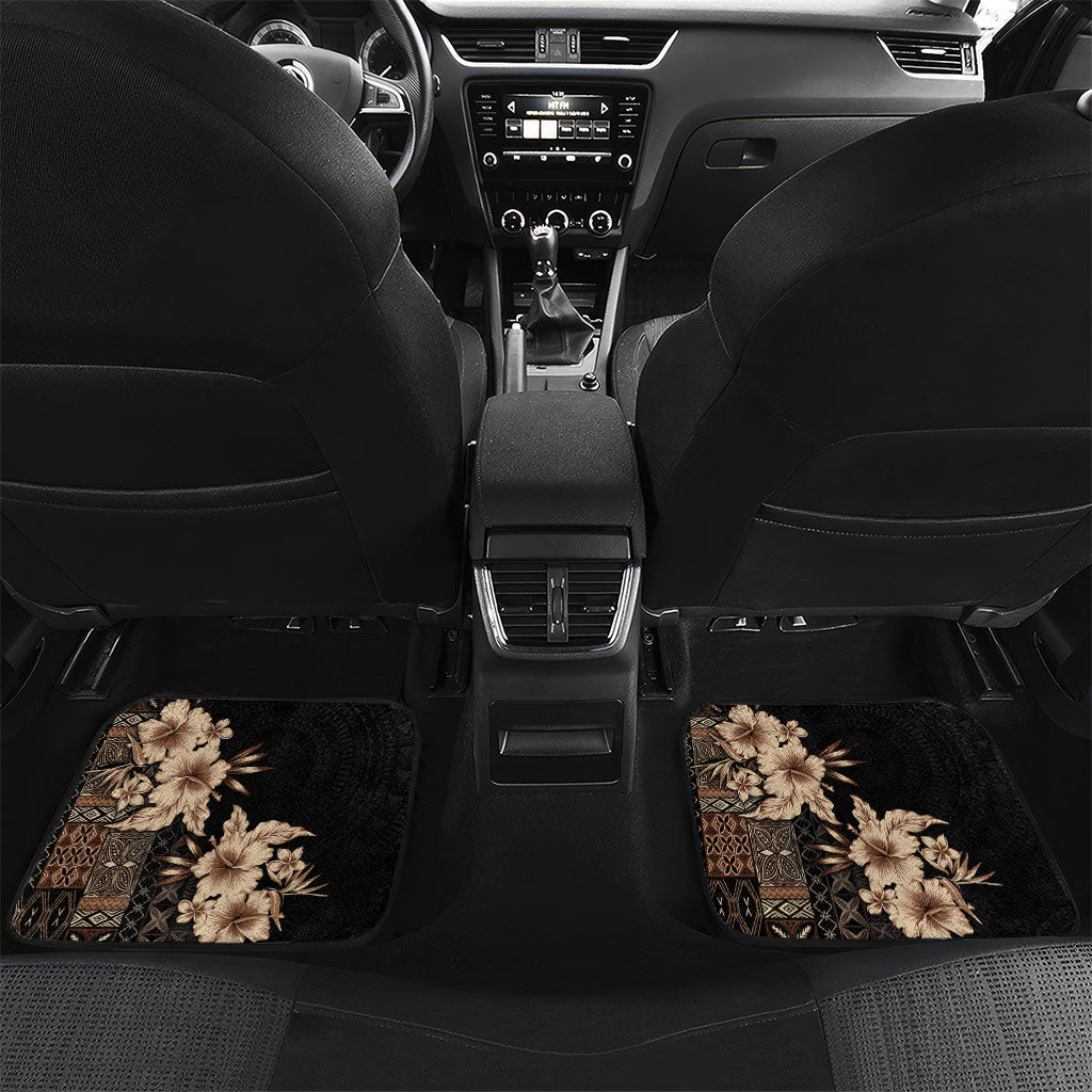 Samoa AIGA Mamanu Siapo Malu Motifs Car Mats Black Ver