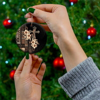 Samoa AIGA Mamanu Siapo Malu Motifs Ceramic Ornament Black Ver