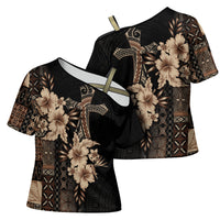 Samoa AIGA Mamanu Siapo Malu Motifs Cross Shoulder Shirt Black Ver