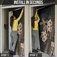 Samoa AIGA Mamanu Siapo Malu Motifs Door Cover Black Ver