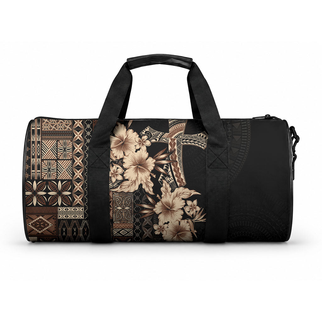 Samoa AIGA Mamanu Siapo Malu Motifs Duffle Bag Black Ver LT7 One size Black - Polynesian Pride