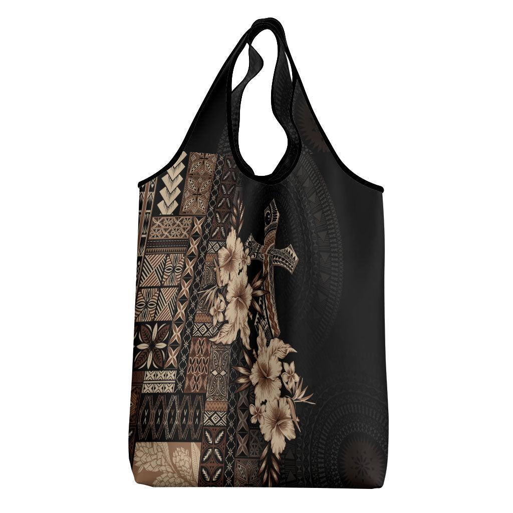 Samoa AIGA Mamanu Siapo Malu Motifs Grocery Bag Black Ver