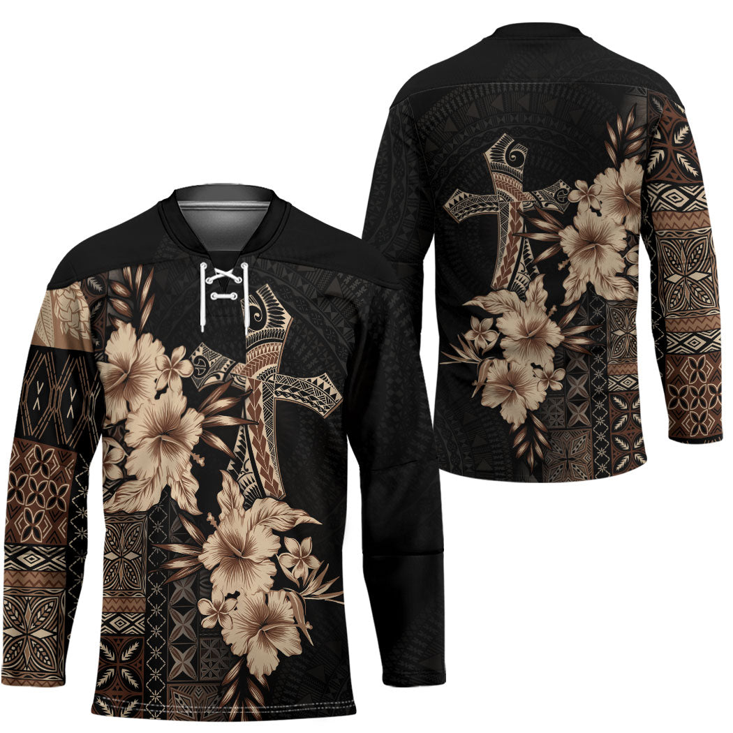Samoa AIGA Mamanu Siapo Malu Motifs Hockey Jersey Black Ver