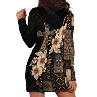 Samoa AIGA Mamanu Siapo Malu Motifs Hoodie Dress Black Ver