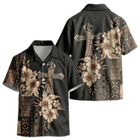 Samoa AIGA Mamanu Siapo Malu Motifs Kid Hawaiian Shirt Black Ver