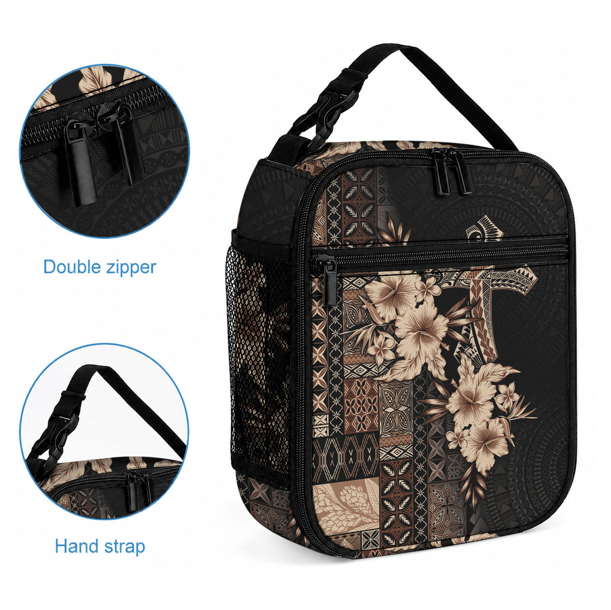 Samoa AIGA Mamanu Siapo Malu Motifs Lunch Bag Black Ver