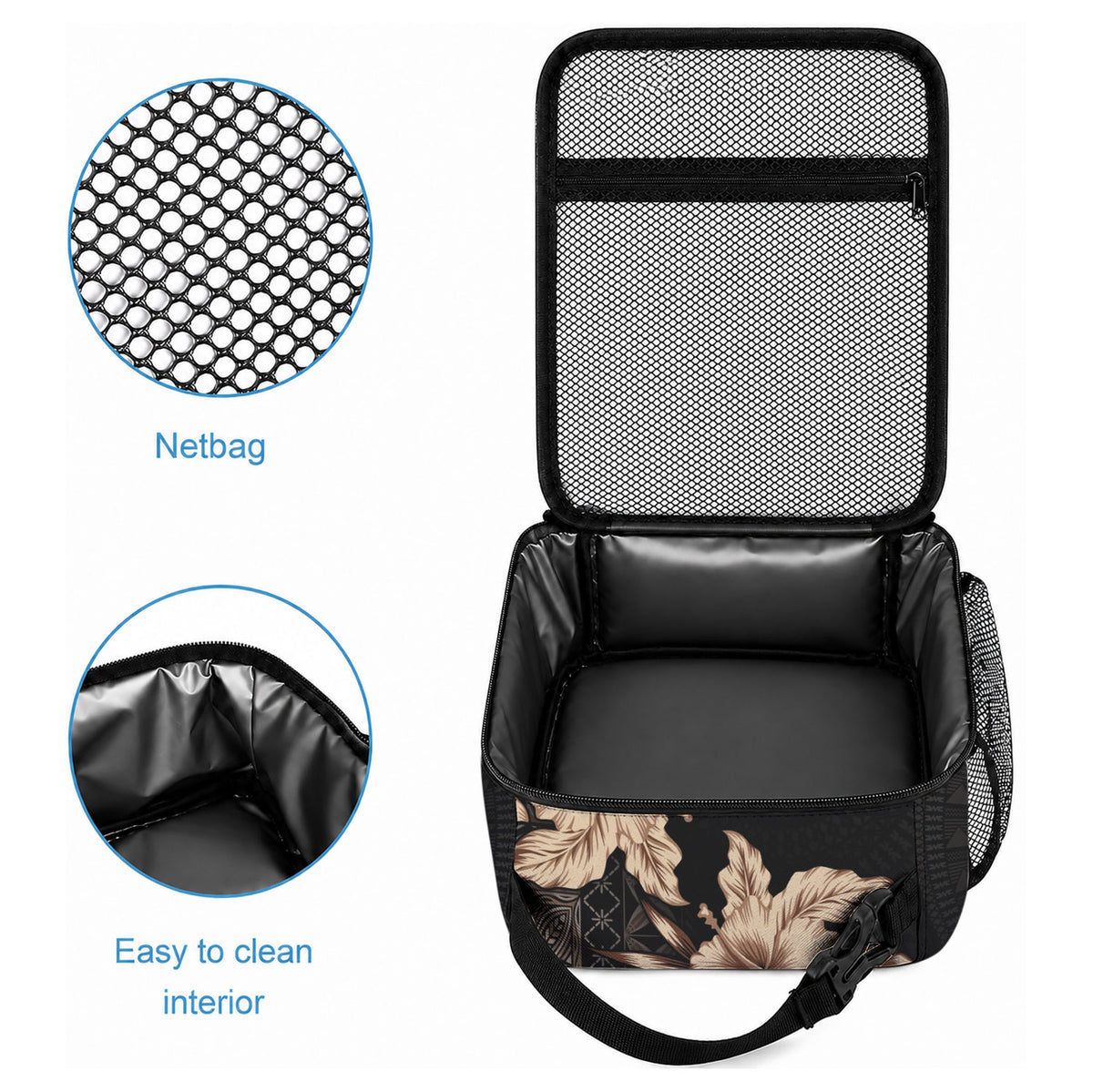 Samoa AIGA Mamanu Siapo Malu Motifs Lunch Bag Black Ver