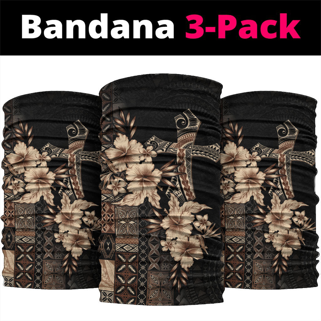 Samoa AIGA Mamanu Siapo Malu Motifs Neck Gaiter Black Ver