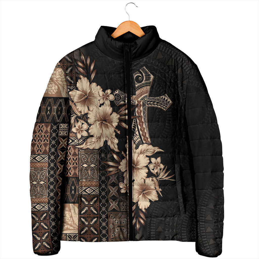 Samoa AIGA Mamanu Siapo Malu Motifs Padded Jacket Black Ver