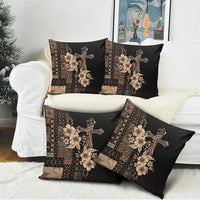Samoa AIGA Mamanu Siapo Malu Motifs Pillow Cover Black Ver