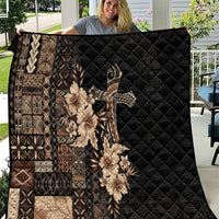 Samoa AIGA Mamanu Siapo Malu Motifs Quilt Black Ver