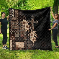 Samoa AIGA Mamanu Siapo Malu Motifs Quilt Black Ver