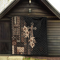 Samoa AIGA Mamanu Siapo Malu Motifs Quilt Black Ver
