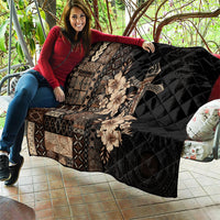 Samoa AIGA Mamanu Siapo Malu Motifs Quilt Black Ver