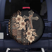 Samoa AIGA Mamanu Siapo Malu Motifs Spare Tire Cover Black Ver