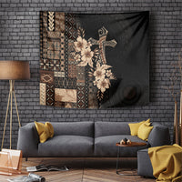 Samoa AIGA Mamanu Siapo Malu Motifs Tapestry Black Ver