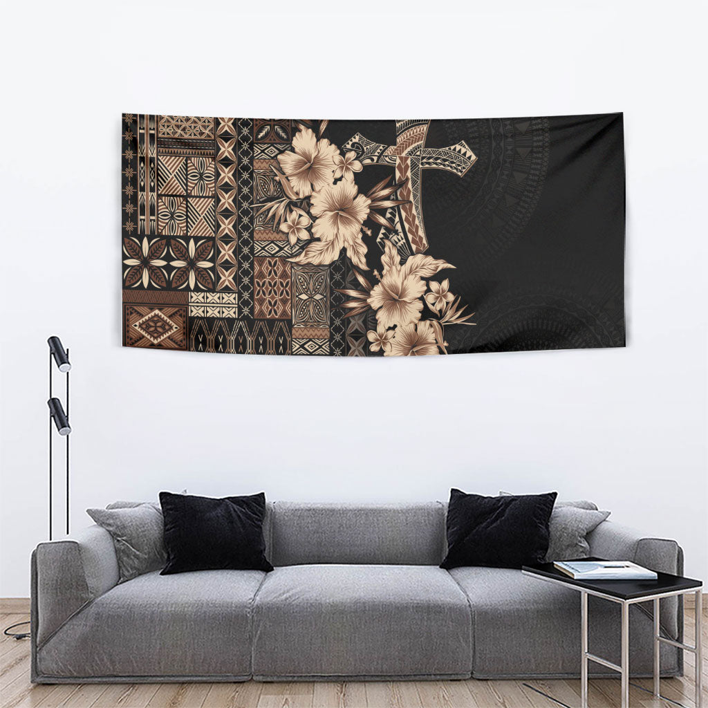 Samoa AIGA Mamanu Siapo Malu Motifs Tapestry Black Ver