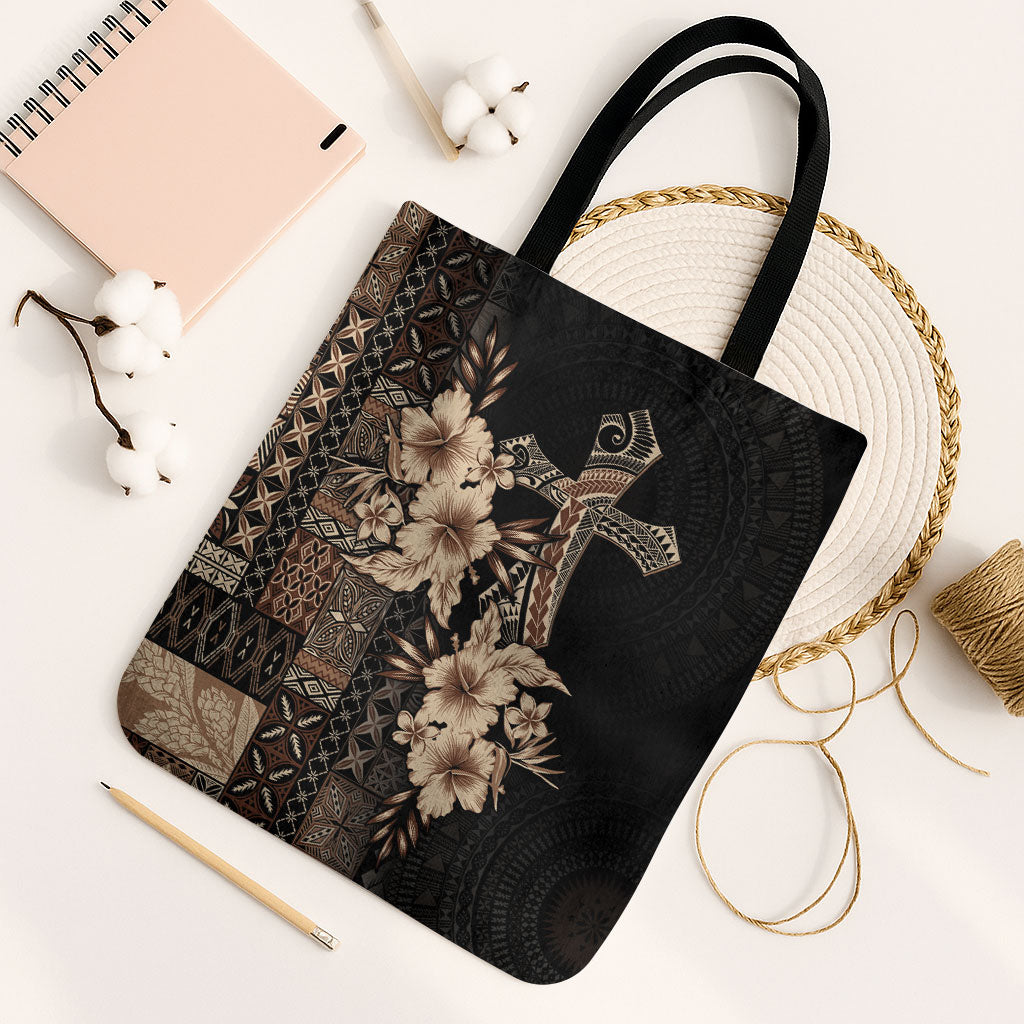Samoa AIGA Mamanu Siapo Malu Motifs Tote Bag Black Ver