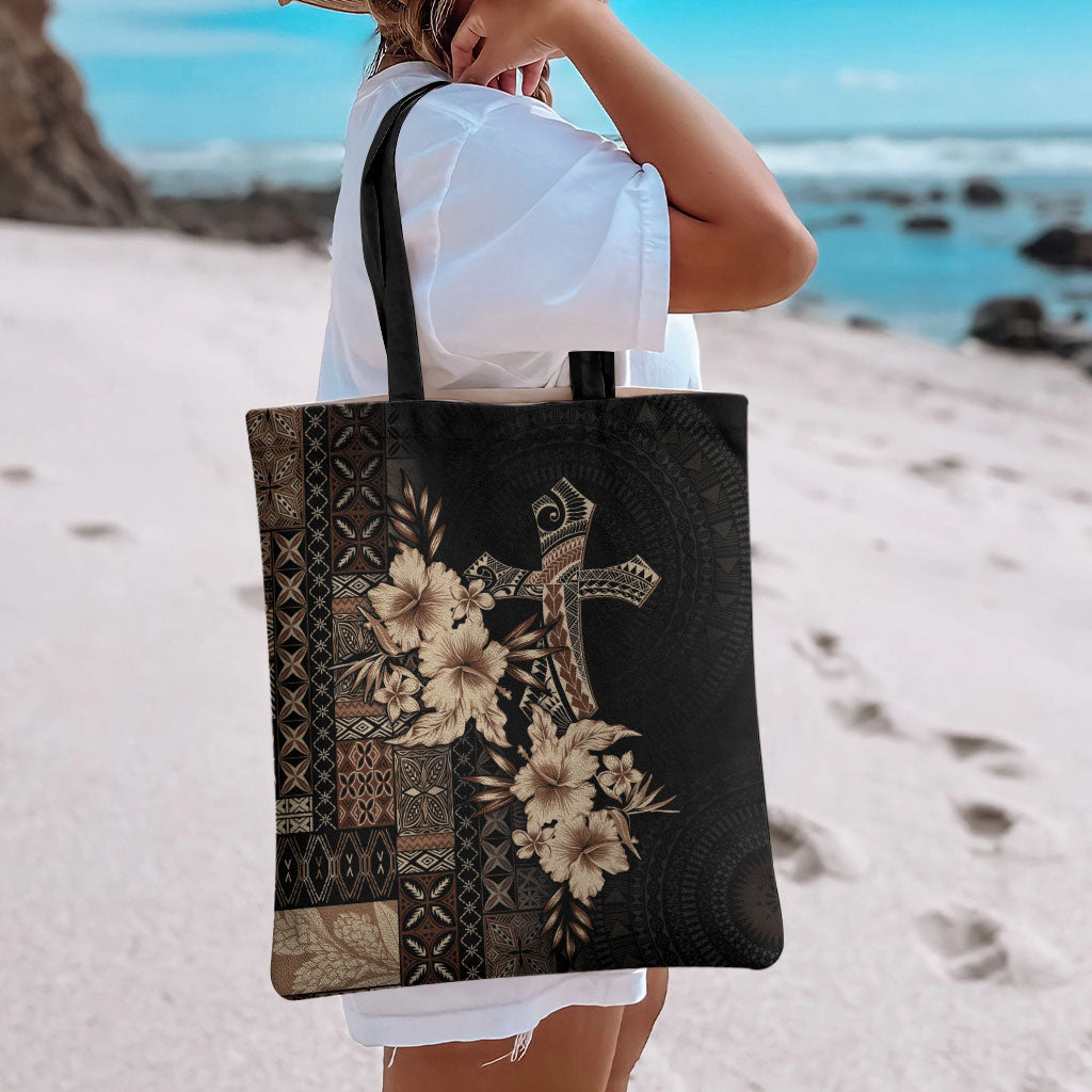 Samoa AIGA Mamanu Siapo Malu Motifs Tote Bag Black Ver