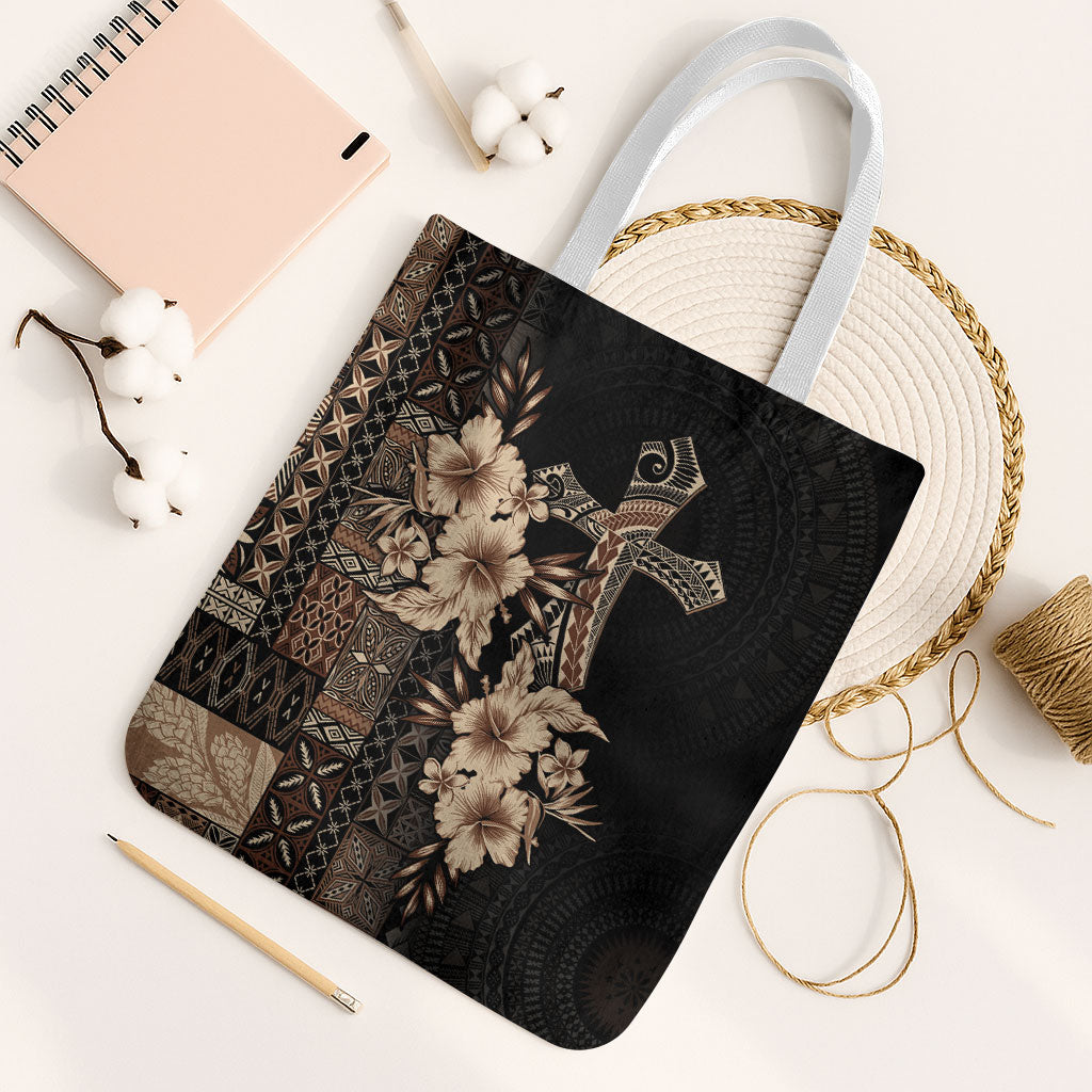 Samoa AIGA Mamanu Siapo Malu Motifs Tote Bag Black Ver