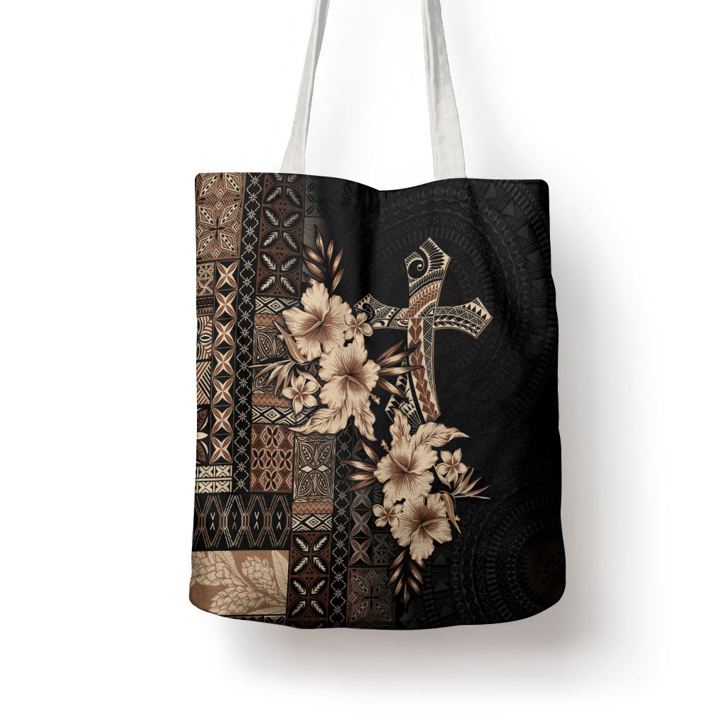 Samoa AIGA Mamanu Siapo Malu Motifs Tote Bag Black Ver