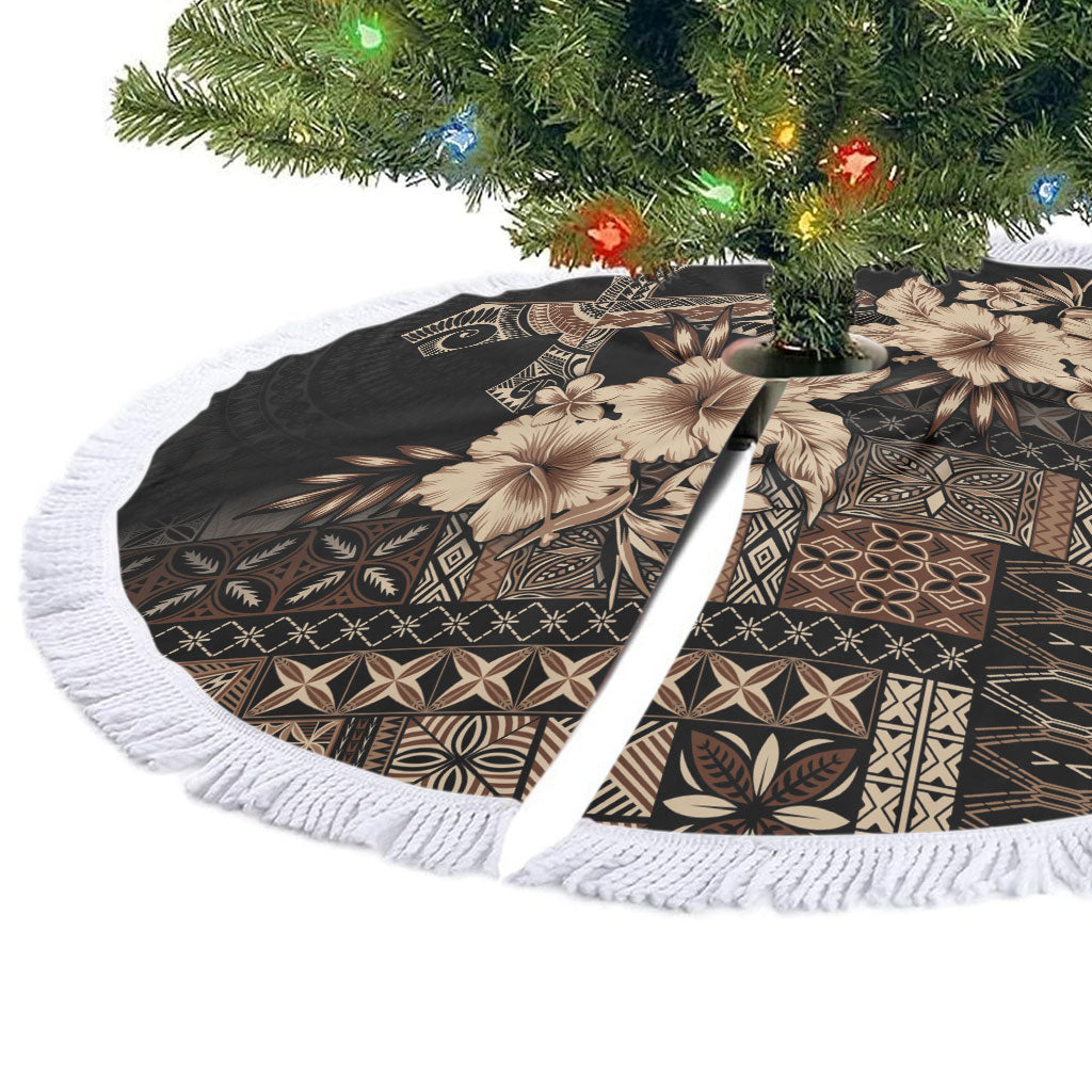 Samoa AIGA Mamanu Siapo Malu Motifs Tree Skirt Black Ver