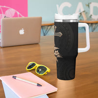 Samoa AIGA Mamanu Siapo Malu Motifs Tumbler With Handle Black Ver