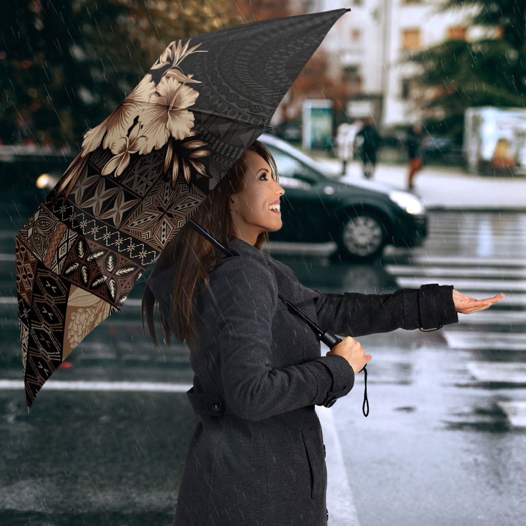 Samoa AIGA Mamanu Siapo Malu Motifs Umbrella Black Ver