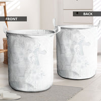 Samoa AIGA Mamanu Siapo Malu Motifs Laundry Basket Lotu a Tamaiti White Ver