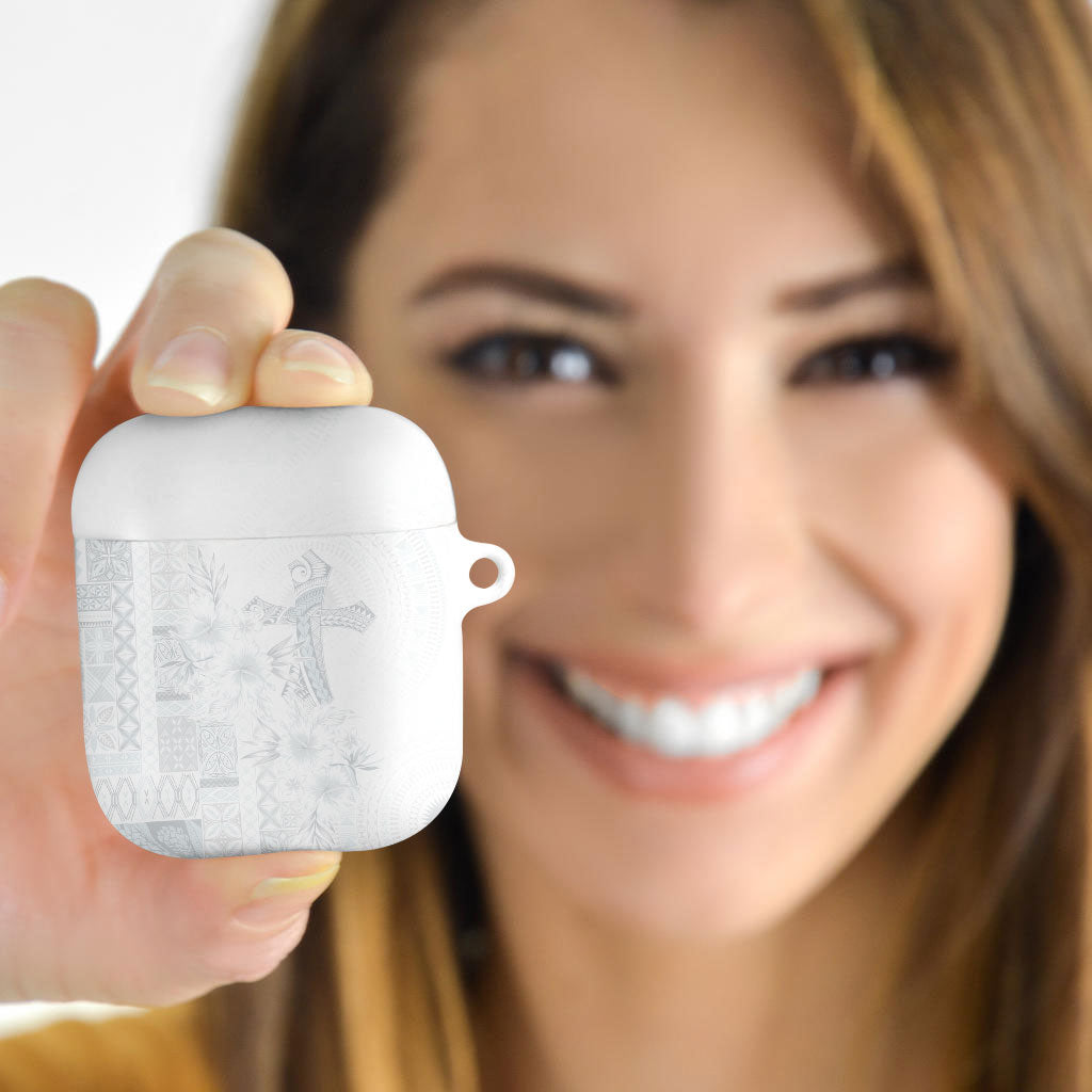 Samoa AIGA Mamanu Siapo Malu Motifs AirPods Case Lotu a Tamaiti White Ver